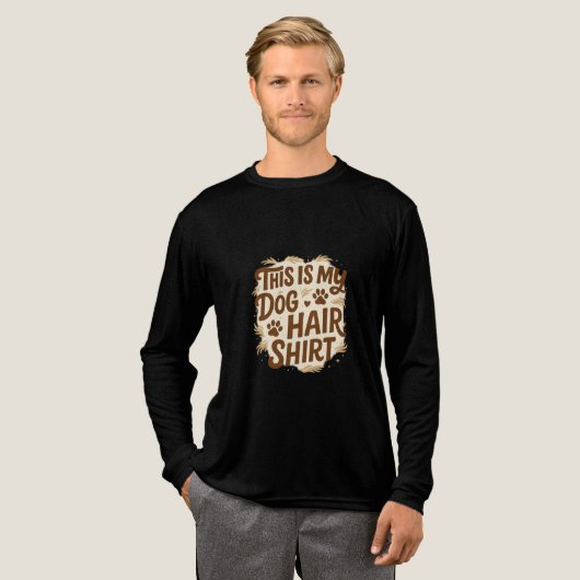 Spitzbübisches "Das ist mein Hundehaare Pullover" Tri-Blend Shirt (Volle Vorderseite)