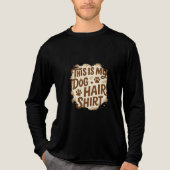 Spitzbübisches "Das ist mein Hundehaare Pullover" Tri-Blend Shirt (Vorderseite)