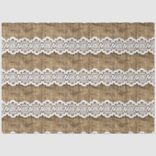 Spitze auf Jute Muster Möbel Decoupage Seidenpapier