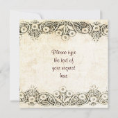 Spitze auf Leinwand sind Sie meine Brautjungfer Einladung (Rückseite)