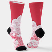 Spitze auf rot socken (Gewinkelt)