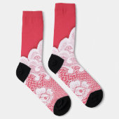 Spitze auf rot socken (Rechts)