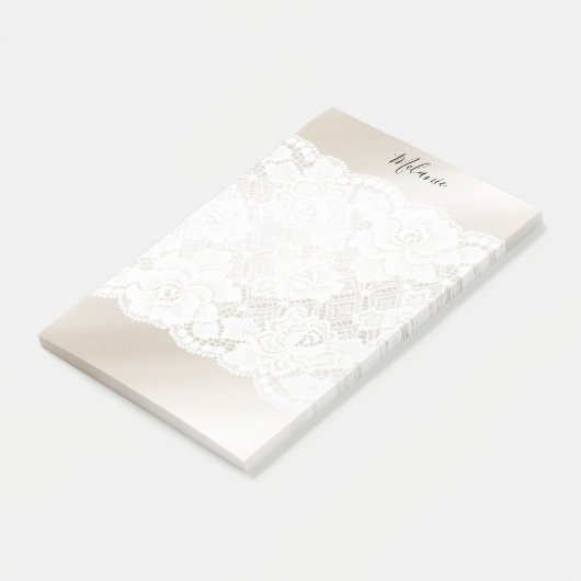 Spitze aus Blush Post-it Klebezettel (angewinkelt)