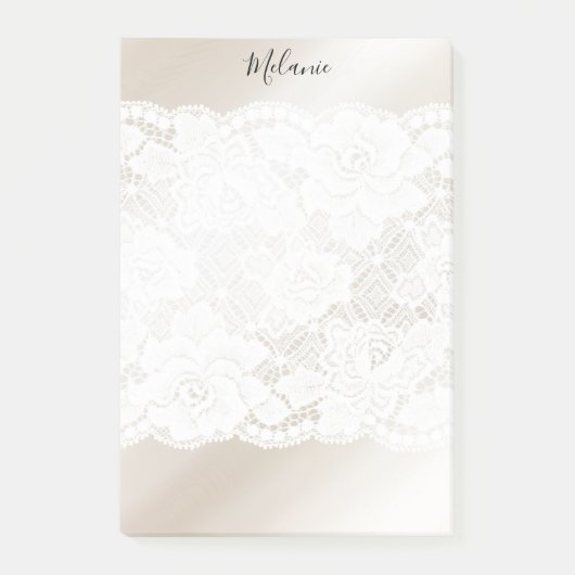 Spitze aus Blush Post-it Klebezettel (Vorderseite)