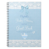 Spitze-Bild-blauer Bogen-hübsches Notizblock (Vorderseite)