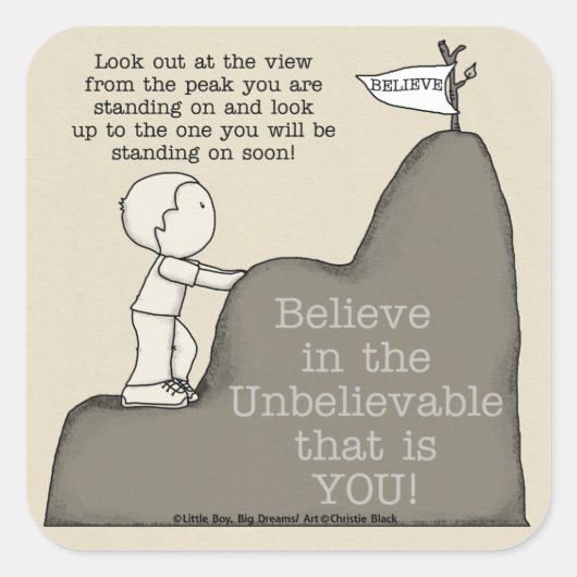 Spitze bis Spitze Quadratischer Aufkleber (Vorderseite)