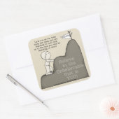 Spitze bis Spitze Quadratischer Aufkleber (Umschlag)