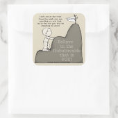 Spitze bis Spitze Quadratischer Aufkleber (Tasche)