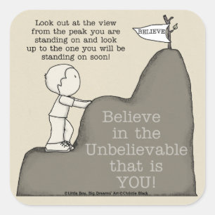 Spitze bis Spitze Quadratischer Aufkleber