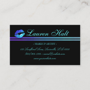 Spitze-Blau der Maskenbildner-glattes Minilippenn Visitenkarte