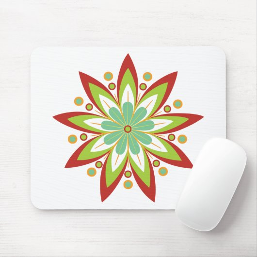 Spitze Blume des Sternes neun Mousepad (Mit Mouse)