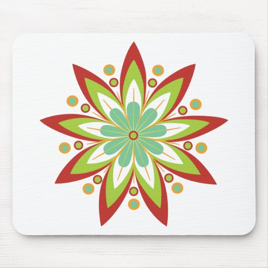 Spitze Blume des Sternes neun Mousepad (Vorne)