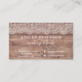 Spitze-Braunholz der eleganten Typografie des Visitenkarte (Rückseite)