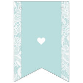 Spitze-Brautparty-Fahne mit Datum - Flaggen-Flagge Wimpelkette (Erste Fahne)