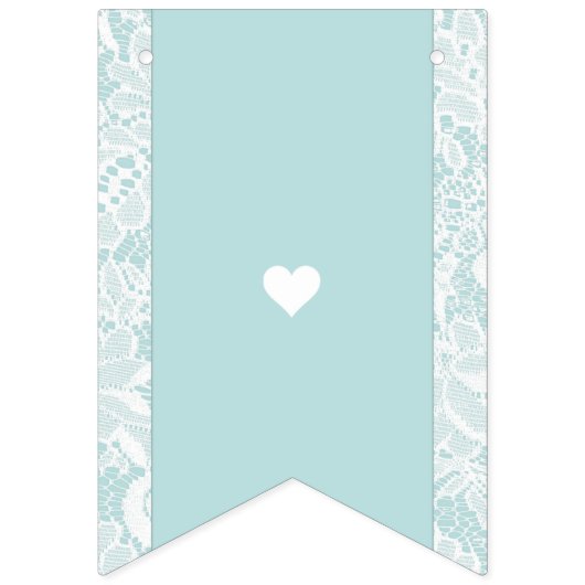 Spitze-Brautparty-Fahne mit Datum - Flaggen-Flagge Wimpelkette (Erste Fahne)