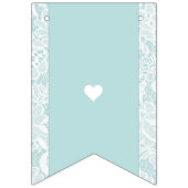 Spitze-Brautparty-Fahne mit Datum - Flaggen-Flagge Wimpelkette (Dritte Fahne)