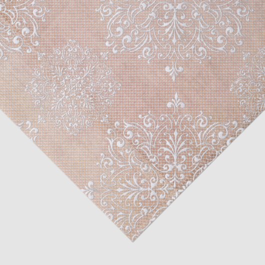 Spitze-Damast-Diamant-Muster-Seidenpapier Seidenpapier (Ausschnitt)