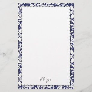 Spitze-Damast-personalisiertes Briefpapier