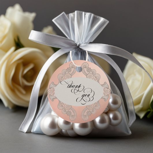 Spitze Dankeschön - Roségold Geschenkanhänger