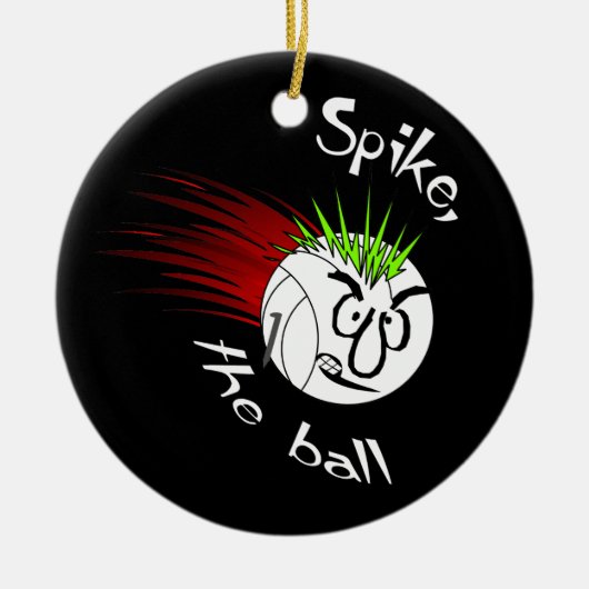 Spitze, der Ball Keramikornament (Vorne)
