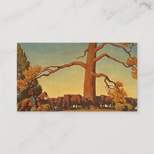 Spitze der Brücke, 1933 von Maynard Dixon Visitenkarte (Vorderseite)