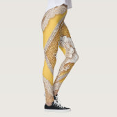 Spitze der gelben KI-Kunst Leggings (Rechts)