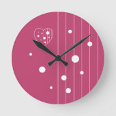 Spitze der Liebe Runde Wanduhr (Vorderseite)