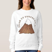 Spitze der perfekten Schneekappe Berggipfel Sweatshirt (Vorderseite)