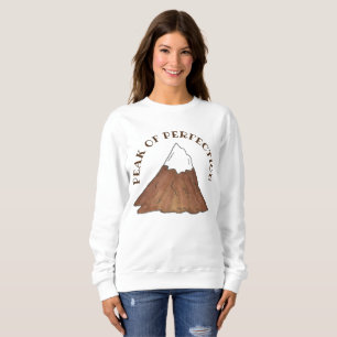 Spitze der perfekten Schneekappe Berggipfel Sweatshirt