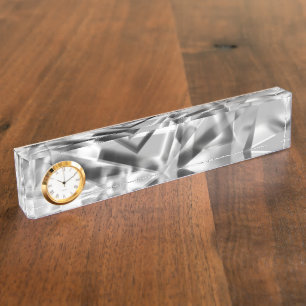 Spitze der quadratischen Teile eines Acryls, grau Namensplakette