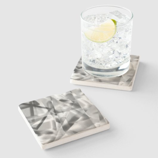 Spitze der quadratischen Teile eines Acryls, grau  Steinuntersetzer (Seitenansicht)