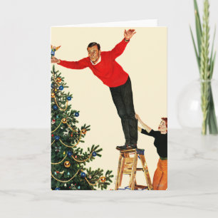 Spitze des Baums Feiertagskarte