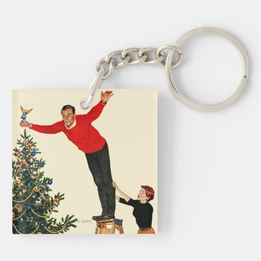 Spitze des Baums Schlüsselanhänger (Rückseite)