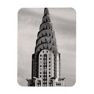Spitze des Chrysler-Gebäude NYC - B&W Magnet