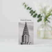 Spitze des Chrysler-Gebäude NYC - B&W Visitenkarte (Stehend Vorderseite)