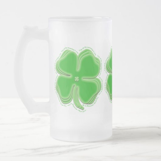 Spitze des Morgens zu Ihnen - Irishcoffee-Tasse Mattglas Bierglas (Links)