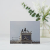 Spitze des Uhrturms, Markusplatz, Venedig 2 Postkarte (Stehend Vorderseite)