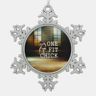 SPITZE eine geeignetes Küken Schneeflocken Zinn-Ornament