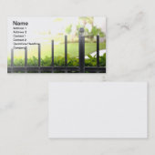 Spitze eines schwarzen Eisenzaubers im Freien Visitenkarte (Vorne/Hinten)