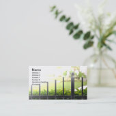 Spitze eines schwarzen Eisenzaubers im Freien Visitenkarte (Stehend Vorderseite)