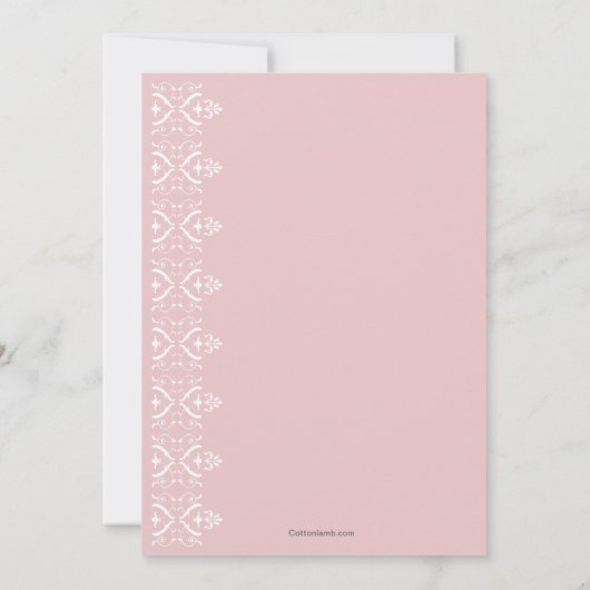 Spitze fasst religiöse Einladung ein (Rückseite)