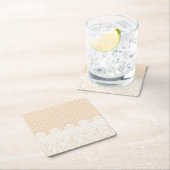 Spitze-Grenze Rechteckiger Pappuntersetzer (Vor Ort)