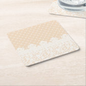 Spitze-Grenze Rechteckiger Pappuntersetzer (angewinkelt)