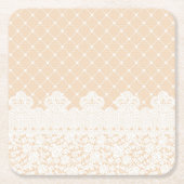 Spitze-Grenze Rechteckiger Pappuntersetzer (Vorderseite)