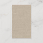 Spitze in Weiß auf Burlap-Platzkarte Platzkarte (Rückseite)