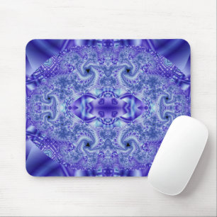 Spitze   Kunst im Lila und weißen Fraktal Mousepad