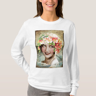 Spitze langer Hülsen-T-Shirt Frau Baumwoll T-Shirt