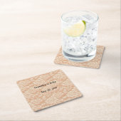 Spitze mit Paarnamen und wichtiges Datum Rechteckiger Pappuntersetzer (Vor Ort)