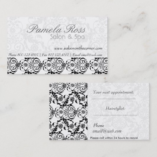 Spitze-moderne Terminkarte (Vorne/Hinten)