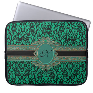 Spitze-Monogramm-Laptop-Hülse Kelly grüne irisch Laptopschutzhülle